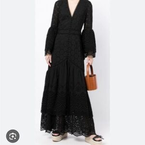 Chic Black Lace Maxi Dress